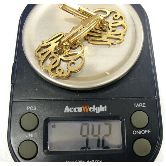 HCC ? Initials Vintage Cufflinks 1/20 12K Gold Filled Large Nice - Picture 12 of 12